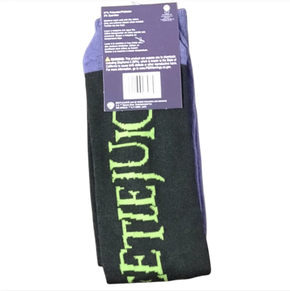 Beetlejuice Graphic Socks Purple and Green Novelty Casual Socks Bundle And Save